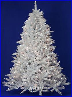 4.5′ White Alpine Spruce Artificial Christmas Tree with Clear LED Lights
