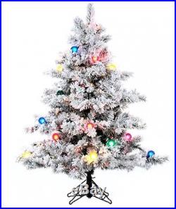 4.5' White Christmas Tree with Stand Home Decoration Living Room Holiday Decor