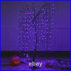 4/6/7′FT Weeping Willow Halloween LED Tree In/Outdoor Decor (1 or 2-PACK)