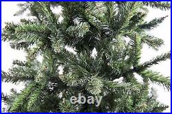 4-8Ft Green Artificial Christmas Tree Slim Pine Pencil Tips Hinged Branches Xmas