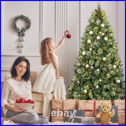 4-8ft Prelit Artificial Christmas Tree Carolina Pine Xmas Tree For Home Decore