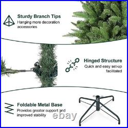 4-9ft Aritificial Skinny Christmas Tree Premium Pencil Xmas Tree PE&PVC Branches