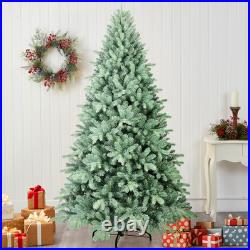 4-9ft Artificial Christmas Tree Blue Spruce Xmas tree & Foldable Base with Stand