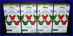 (4) Disney Magic Holiday Glitter Mickey Twinkling Red & Green LED String Lights
