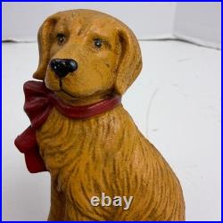 4 Eddie Bauer Vintage Golden Retriever Christmas Stocking Holders Cast Iron