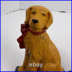 4 Eddie Bauer Vintage Golden Retriever Christmas Stocking Holders Cast Iron