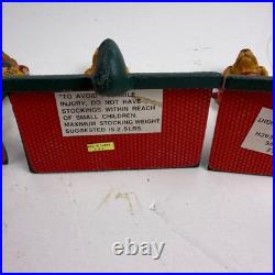 4 Eddie Bauer Vintage Golden Retriever Christmas Stocking Holders Cast Iron