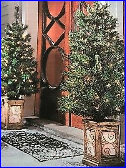 4 FOOT 2 Pc PORCH TREES LIGHTED CHRISTMAS HOLIDAY INDOOR OUTDOOR DECOR