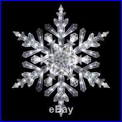 4 Foot Lighted Twinkling Snowflake Display Outdoor Christmas Yard Decoration