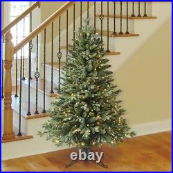 4 Foot Pre-Lit Slim Artificial Aspen Christmas Tree, 240 Total LED, Metal Stand