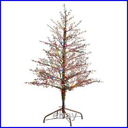 4′ Frosted Berry Christmas Tree with 100 Multicolored Gum Green 48
