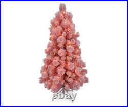 4′Ft Flocked Pink Pre-Lit Artificial Christmas Tree
