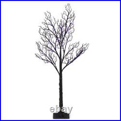 4′ HALLOWEEN LED LIGHTED BLACK TREE 48-inch Spooky Halloween NEW RAZ 4500902
