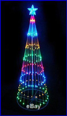 4' Multi-Color LED Light Show Cone Christmas Tree Lighted Yard Art Decoration