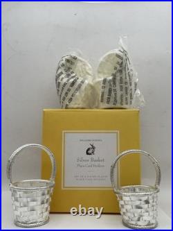4 New! Vintage Williams Sonoma Silver Basket Place Card Holders Silver Plated 4 New! Vintage Williams Sonoma Silver Basket Place Card Holders Silver Plated