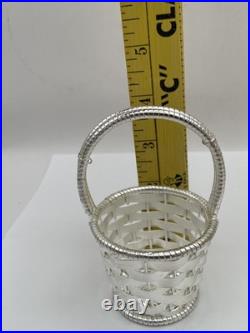 4 New! Vintage Williams Sonoma Silver Basket Place Card Holders Silver Plated 4 New! Vintage Williams Sonoma Silver Basket Place Card Holders Silver Plated