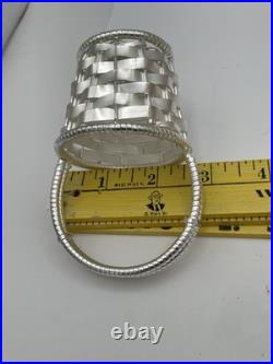 4 New! Vintage Williams Sonoma Silver Basket Place Card Holders Silver Plated 4 New! Vintage Williams Sonoma Silver Basket Place Card Holders Silver Plated