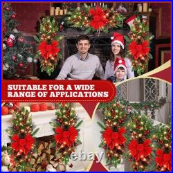 4 Pack Christmas Artificial Swags 24 Xmas The Cordless Prelit Stairway Swag