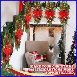 4 Pack Christmas Artificial Swags 24 Xmas The Cordless Prelit Stairway Swag
