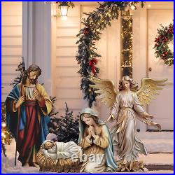 4 Pcs Christmas Outdoor Nativity Set 4 Ft Large Religious Christmas Yard 4 Pcs Christmas Outdoor Nativity Set 4 Ft Large Religious Christmas Yard