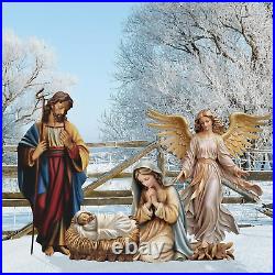 4 Pcs Christmas Outdoor Nativity Set 4 Ft Large Religious Christmas Yard 4 Pcs Christmas Outdoor Nativity Set 4 Ft Large Religious Christmas Yard