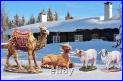 4-Piece Animal Set for Outdoor Christmas Nativity 37 Metal Camel, Ox & Sheep