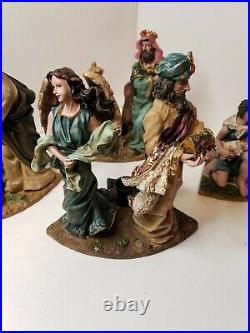 4 Piece Circular Nativity Scene 4 Candle Stand MINT CONDITION
