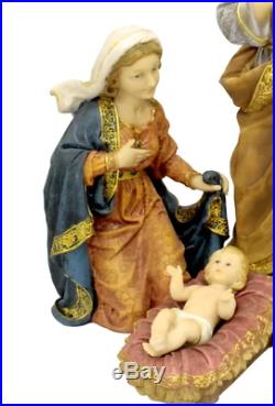 4 Piece Nativity Figurine Set Christmas Outdoor Yard Decor Decoration Jesus Mary