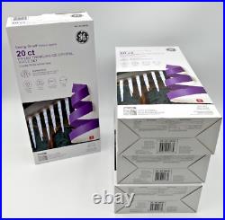 (4) Sets Of Ge Twinkling Ice Crystal Icicle, 100 Led/20 Count, Nisb
