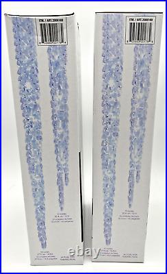 (4) Sets Of Ge Twinkling Ice Crystal Icicle, 100 Led/20 Count, Nisb