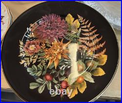 4 Williams Sonoma Harvest Bloom Thanksgiving Fall 10.5 Dinner Plates New