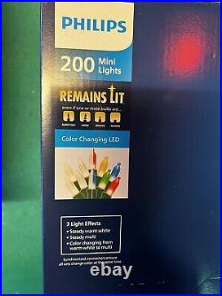 4 boxes Philips 200 Mini Lights Color Changing LED- Remains Lit, Indoor/ Outdoor