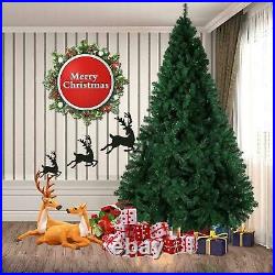 4ft-12ft Artificial Bushy Green Christmas Tree Metal Stand Pine Xmas Decorations