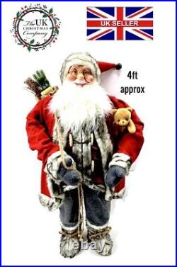 4ft Father Christmas/ Santa Life Size Doll Festive Decoration