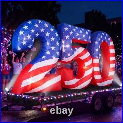 4th of July Inflatable 250th Anniversary LED Blow Up Yard Decor