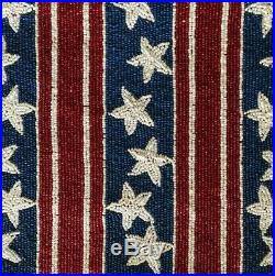 4th of July Pier 1 Star Spangled Flag Beaded Table Runner 36 x 13 NWT