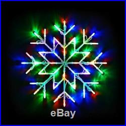 50LED Dual Function Multicoloured Snowflake Window Light Xmas Decoration Light