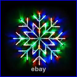 50 LED Snow Flake Multi Coloured Window Light Christmas Party Decoration Light