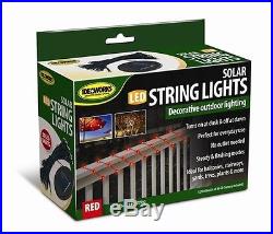 50 Solar Powered LED String Lights 25ft Outdoor Decorative Umbrella Trees Bushes