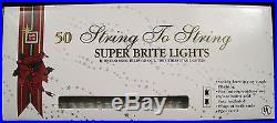 50 bulb white wire christmas light string factory case of 24 strings
