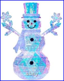570 LED Pre-Lit Prismatic Snowman Iridescent Finish 6ft New In Box