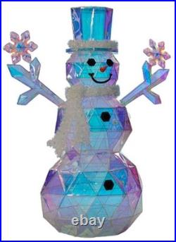 570 LED Pre-Lit Prismatic Snowman Iridescent Finish 6ft New In Box