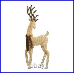 59 Lighted Gold Buck Deer Sculpture Outdoor Christmas Decoration Yard Decor