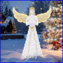 5FT Lighted Christmas Angel, Outdoor Christmas Holiday Decoration, Pre-Lit 3D Gl
