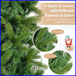 5FT Pre-Lit Hinged Artificial Christmas Tree with180 Multicolor Lights & 390 Tips