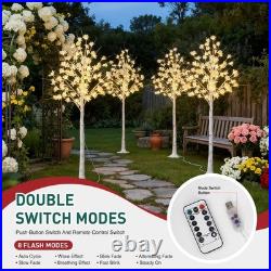 5FT White Flower Tree with Lights Lighted Flower Tree with 96 Warm White LE