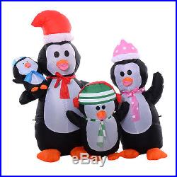 5Ft Airblown Inflatable Christmas Penguin Family Decor Lighted Lawn Yard Outdoor