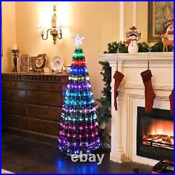 5Ft Christmas Tree Decoration Light with 205 LED Bluetooth APP Remote Control