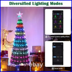 5Ft Christmas Tree Decoration Light with 205 LED Bluetooth APP Remote Control