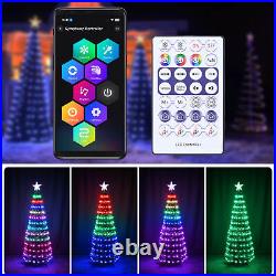 5Ft Christmas Tree Decoration Light with 205 LED Bluetooth APP Remote Control